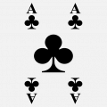 Ace of clubs special vector clover for online printing.