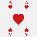 Ace of hearts to customize, a design with rectangular graphics in vector format.
