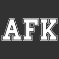 afk, an acronym in large letters, a geek and gamer design. Print your t-shirt online.