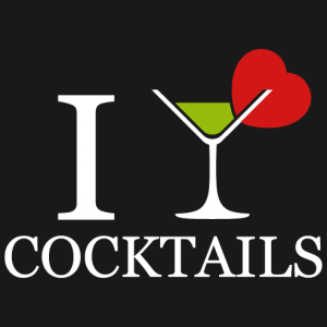 I love cocktails, I love alcohol, a drinking design.