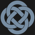 Celtic symmetrical intertwined loops.