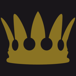 King's or queen's crown to be printed in gold or metallic silver, on a t-shirt.