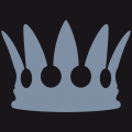 Plain royal crown with rounded and flared tips. T-shirt to be printed online.