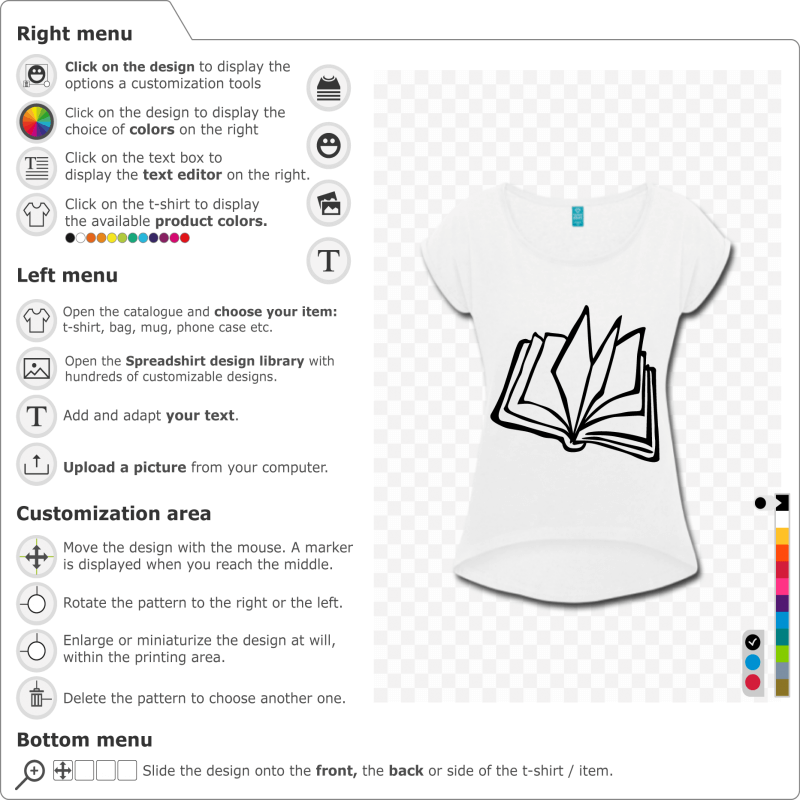 Create your Book and Reading T-shirt online 