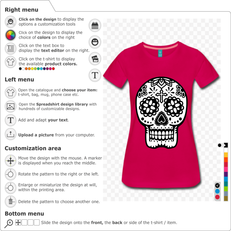 Customize a Skull t-shirt