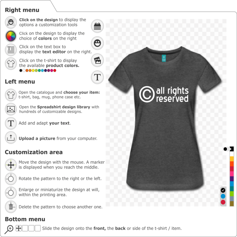 Print your copyright t-shirt online