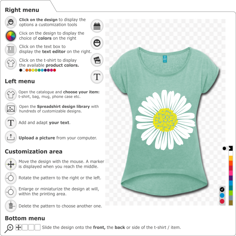 Create a daisy t-shirt