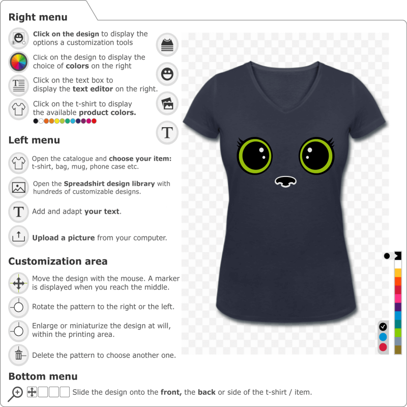 T-shirts Kitty cat to design online 