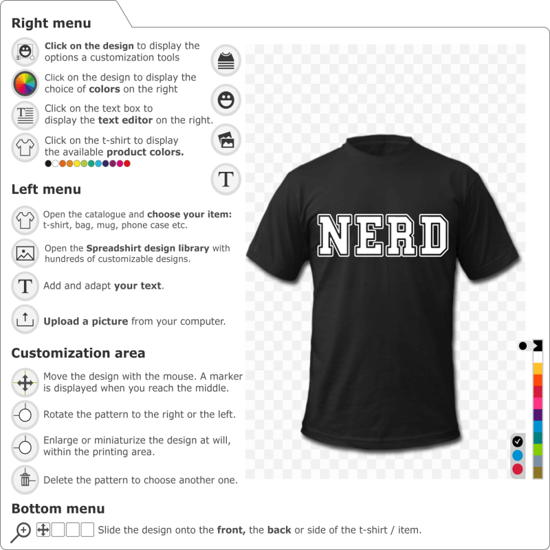 NERD T-shirt to print yourself online 