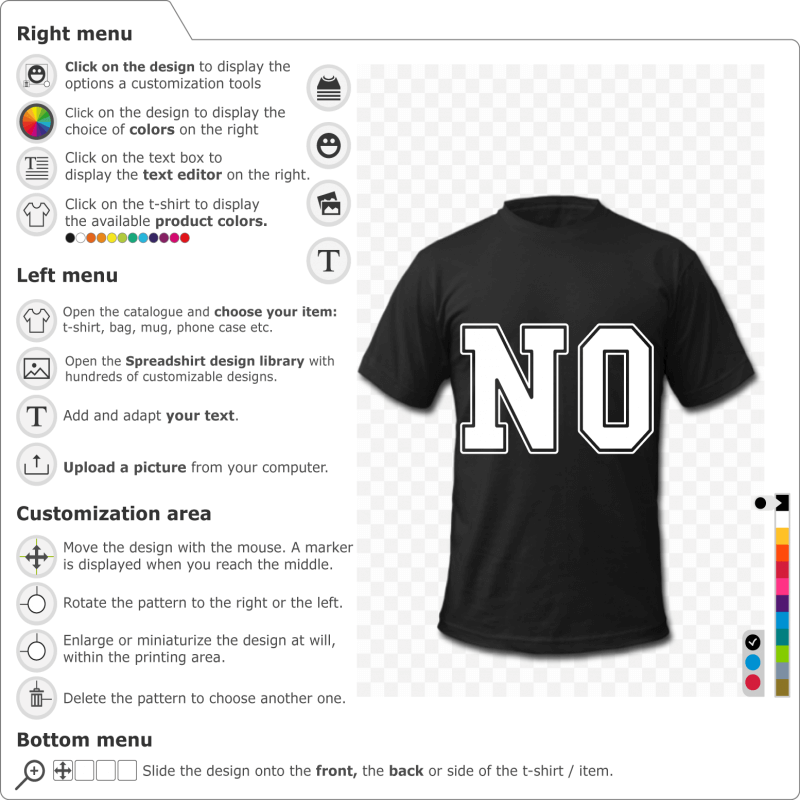 Custom NO T-shirts 