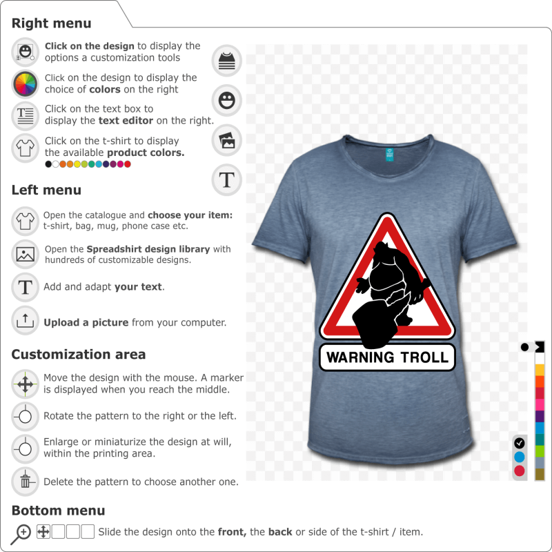 Create your own custom Troll t-shirt