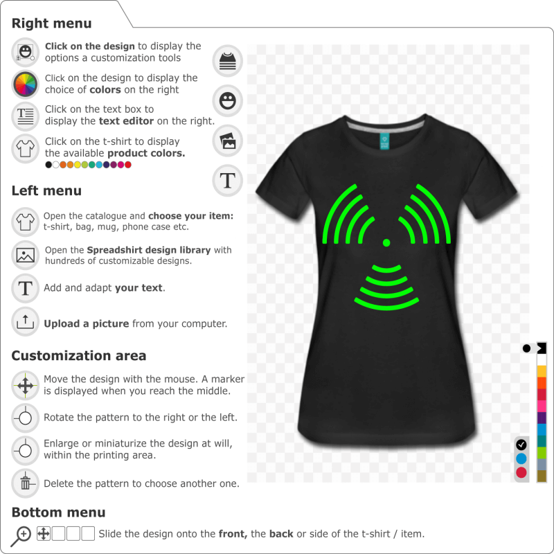 T-shirt sound waves to print yourself online 