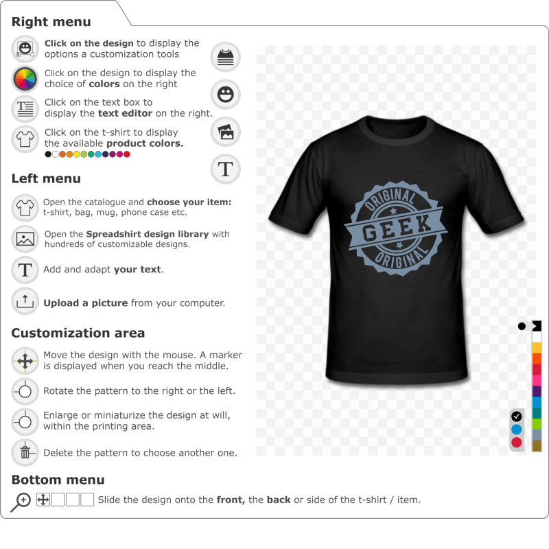 Print your original geek t-shirt online 