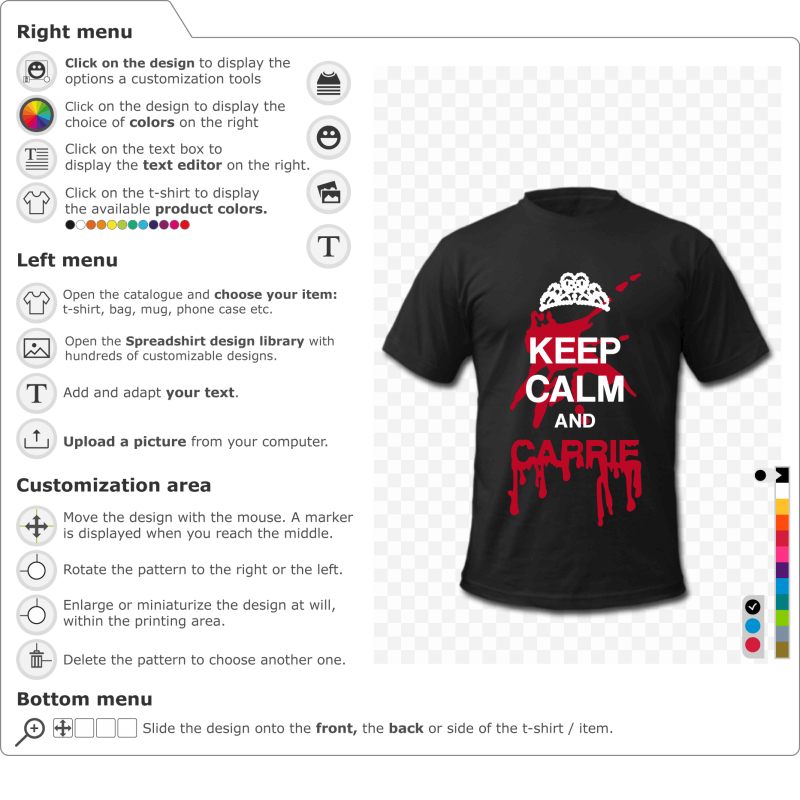 Print your Keep calm and Carrie t-shirt