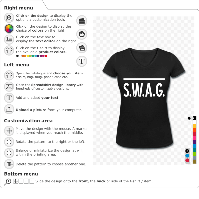 Customize your funny swag t-shirt with this parody of a swag team patch.