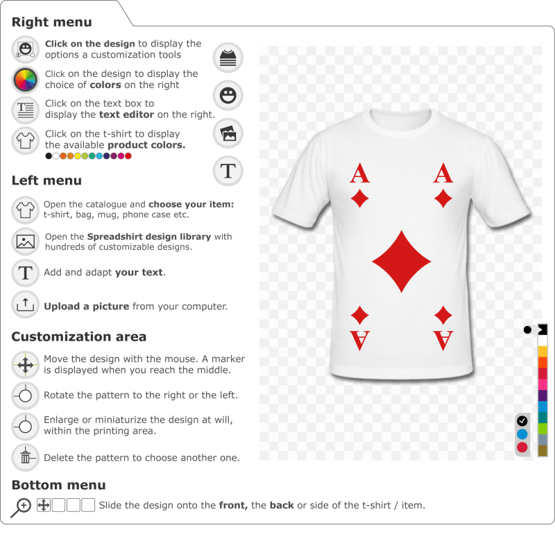 Customize an Ace of Diamonds T-shirt