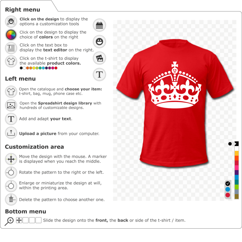 T-shirt Crown Keep Calm online 