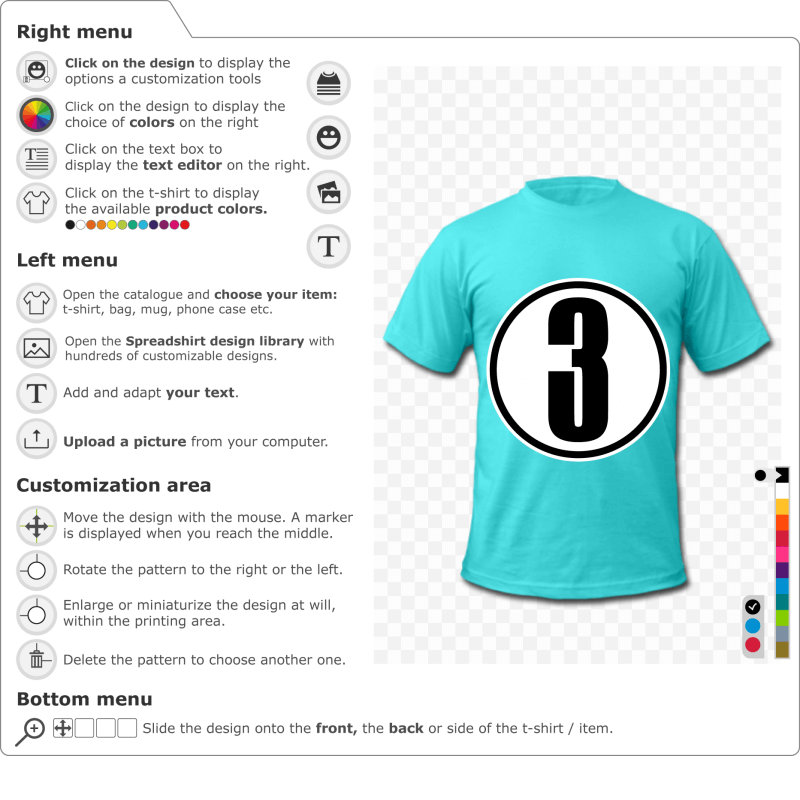 T-shirt Number 3 to create yourself 