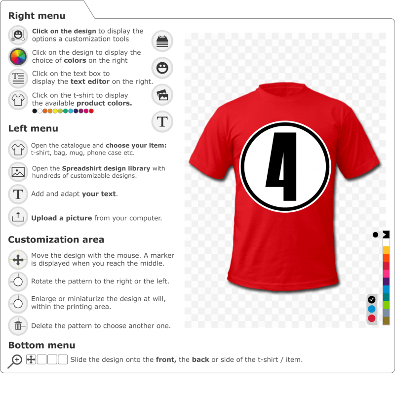 T-shirt Number 4 to be designed online 