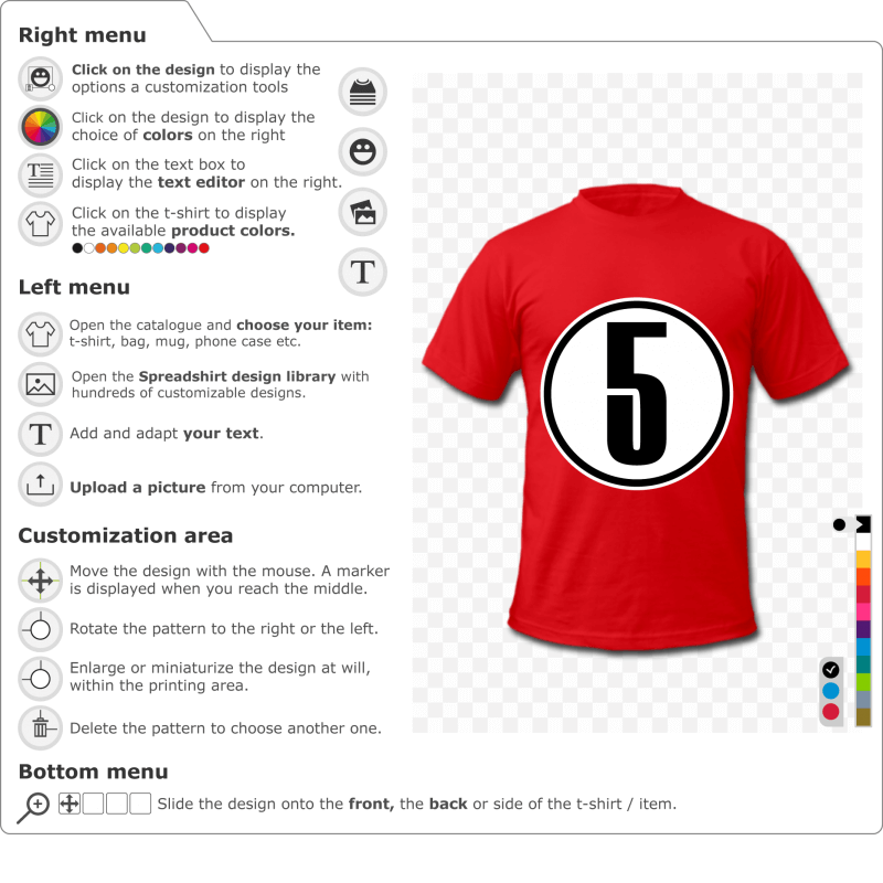 Number 5 T-shirts online 