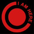 Joke I am here. Geek and nerd humor. Print a fun I am here t-shirt with this red round dot surrounded by text.