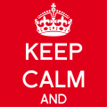 Keep calm to personalize, with crown and text in arial typography to complete.