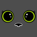 Kawaii cat eyes with big eyelashes. Personalize your t-shirt.