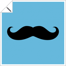Moustaches drawn in customizable format to be printed on t-shirt.