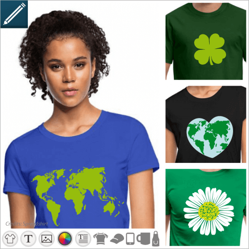 T-shirt nature and ecology, say your love of the planet with a t-shirt.