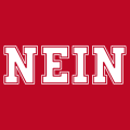 NEIN design in large square letters. Create your own personalized t-shirt online.