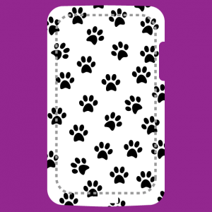 Custom case with kitten paw prints. Create an original kitty phone case with this cute paws pattern.
