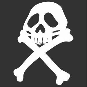Create a pirate t-shirt with this pirate emblem inspired by the Harlock flag.
