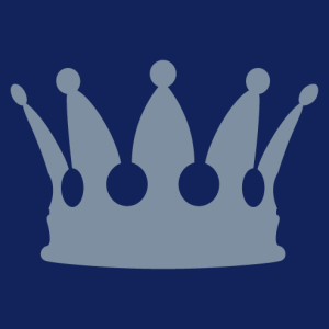 Vector pictogram of a royal crown, a swag design to be printed in gold colours.