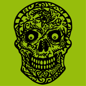 T-shirt Flowered skull to customize, special t-shirt print design.
