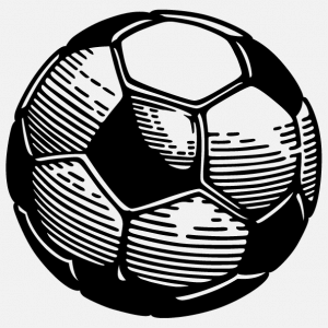 Transparent soccer ball to print on t-shirt or sports bag.