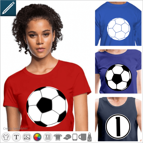 Custom sport t-shirt. Create your football t-shirt or ball online, print a jersey in the colours of your country.
