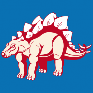 Stegosaurus to print on t-shirt. Dinosaur in 3 opaque colors to customize online. Choose your colors.