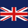 Union Jack, Vector English flag, red and white central part to be printed on blue t-shirt.