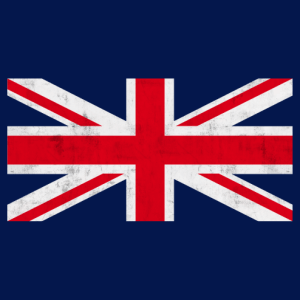 Customizable English flag, high resolution design for printing on t-shirts and blue t-shirts.