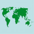 World map in one color to customize.